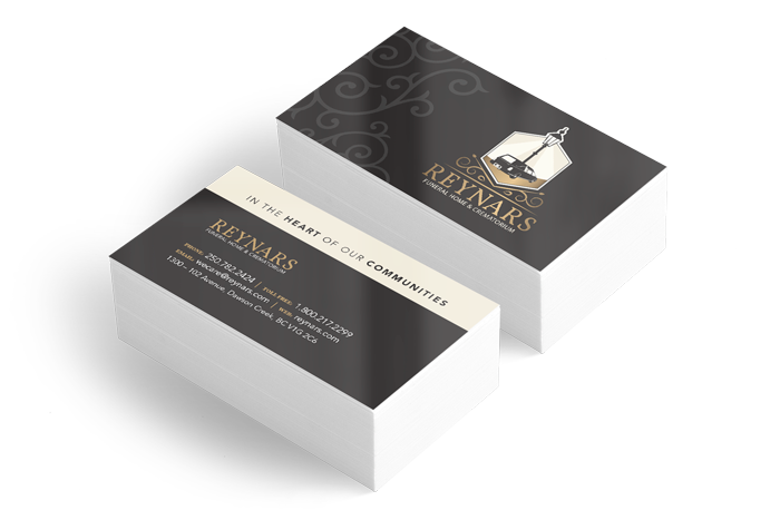 Reynars Funeral Home Business Cards